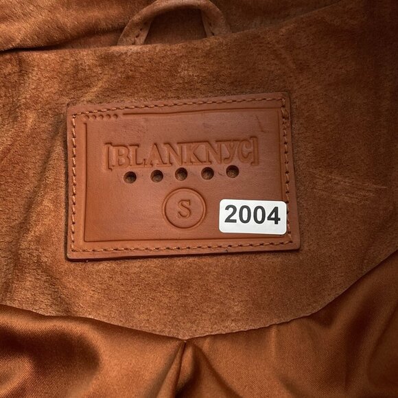 BlankNYC Suede Moto Jacket Alder Brown‎ Adjustable Buckle Zipper Pocket Women S - Picture 9 of 16